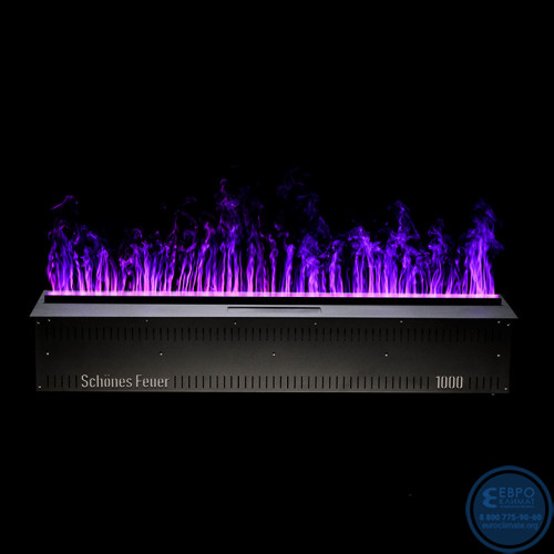 Электрический паровой очаг Schones Feuer 3D FireLine 1000 Pro RGB со стальной крышкой-4