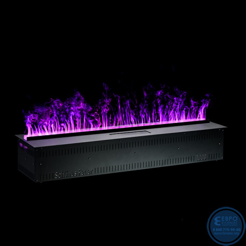 Электрический паровой очаг Schones Feuer 3D FireLine 1000 Pro RGB со стальной крышкой-2