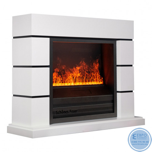 Электрический  очаг Schones Feuer 3D FireLine  HUGO 26 + Blue Effect Flame (с эффектом cинего пламени)-3