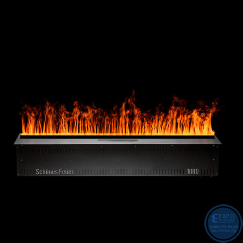 Электрический паровой очаг Schones Feuer 3D FireLine 1000 Pro RGB со стальной крышкой-8