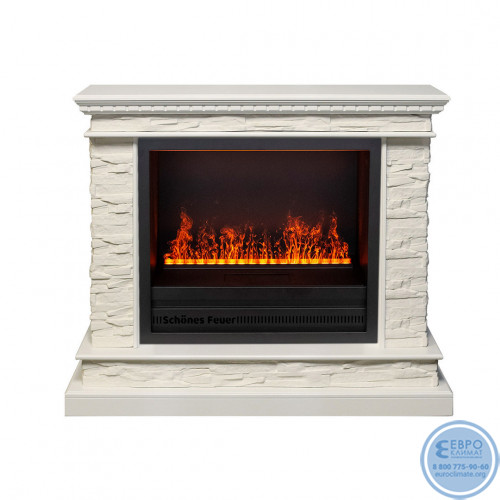 Электрический  очаг Schones Feuer 3D FireLine  HUGO 26 + Blue Effect Flame (с эффектом cинего пламени)-2