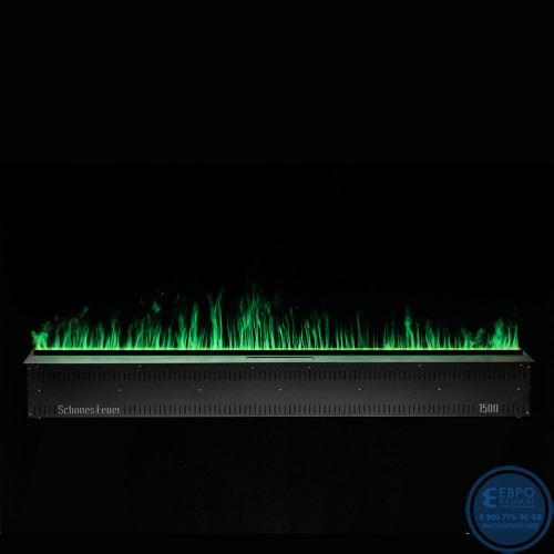 Электрический паровой очаг Schones Feuer 3D FireLine 1500 Pro RGB со стальной крышкой-8