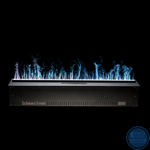 Электрический паровой очаг Schones Feuer 3D FireLine 1000 Pro RGB со стальной крышкой-6