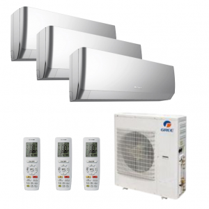 Мульти сплит-система инверторная Gree серия Pular SILVER R32 3xGWH09AGCXB-K6DNA4F/I/GWHD(28)NK6OO (25м+25м+25м)