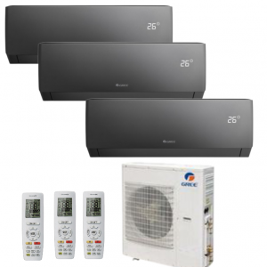 Мульти сплит-система инверторная  Gree серия Pular BLACK R32 3xGWH09AGCXB-K6DNA4F/I/GWHD(28)NK6OO (25м+25м+25м)