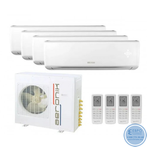 Мульти сплит-система инверторная Aeronik серия Multizone 4х ASI-07ILK3 / ASO-28HMZK (20м+20м+20м+20м)