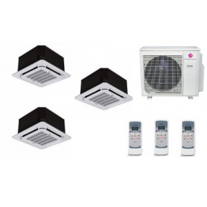 Мульти сплит-система кассетная инверторная Dantex 3xRK-M09Q4-A3N / RK-4M28HM3E-W (25м+25м+25м) 
