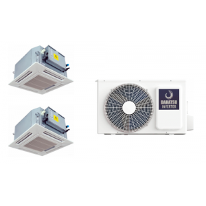 Мульти сплит-система кассетная инверторная Dahatsu серия SMART MULTI 2xDHCSMULT-12/DHMULT-24/3 (35м+35м)