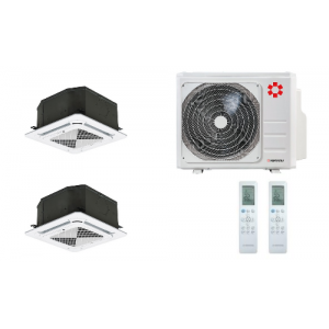 Мульти сплит-система инверторная кассетная Kentatsu 2xKMZBA35HZRN1/K3MRA80HZRN1 (35м+35м) 