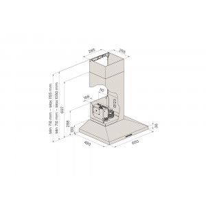 Настенная вытяжка SAVO dCH-m 5306-B RST 60 см