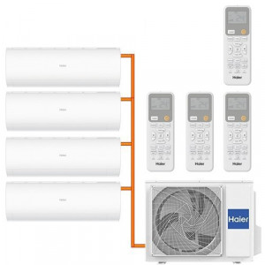 Мульти сплит-система инверторная Haier серия CORAL-M 4 x AS25PS1HRA-M / 5U105S2SS5FA (25м+25м+25м+25м)