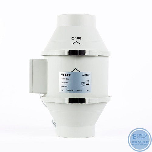Канальный вентилятор VAKIO AirFlow 100PE-6