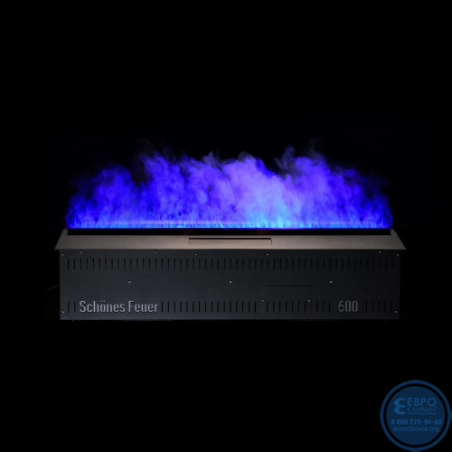 Электрический паровой очаг Schones Feuer 3D FireLine 1200 Blue + увлажнитель-4