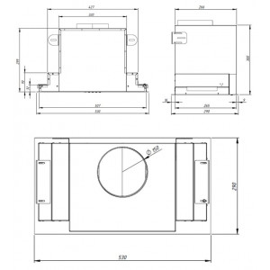 Полновстраиваемая вытяжка AKPO WK-10 Neva glass чёрный 60 см