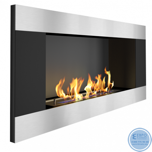 Настенный биокамин Zefire Elliot 900 HORIZONTAL Чёрный/металлик
