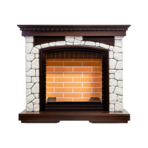 Портал Dimplex Glasgow Темный дуб/белый под очаг Cassette 400/600