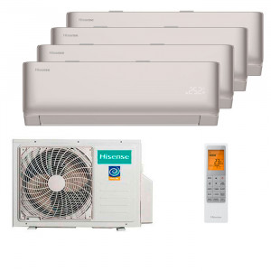 Мульти сплит-система инверторная Hisense серия Vibe Pro Champagne 4xAMS-09UW4RYCHD00(C)/AMW5-36U4RQC (25м+25м+25м+25м)