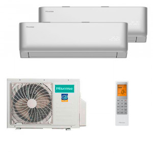 Мульти сплит-система инверторная Hisense серия Vibe Pro Silver 2xAMS-12UW4RWUHD00(S)/AMW3-24U4RJC (35м+35м)