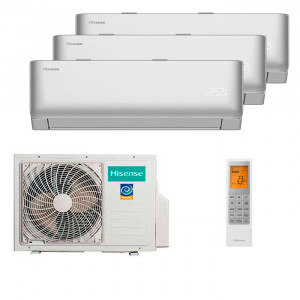 Мульти сплит-система инверторная Hisense серия Vibe Pro Silver 3xAMS-12UW4RWUHD00(S)/AMW5-36U4RQC (35м+35м+35м)