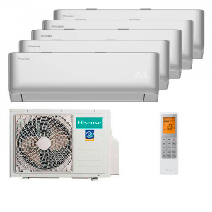 Мульти сплит-система инверторная Hisense серия Vibe Pro Silver 5xAMS-09UW4RYCHD00(S)/AMW5-42U4RTA (25м+25м+25м+25м+25м)