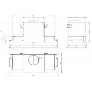 Полновстраиваемая вытяжка AKPO WK-6 Neva glass чёрная 80 см