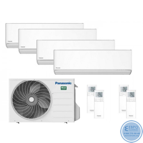 Мульти сплит-система инверторная Panasonic серия DESIGN WHITE INVERTER 4xCS-Z20ZKEW / CU-4Z80TBE (20м+20м+20м+20м)