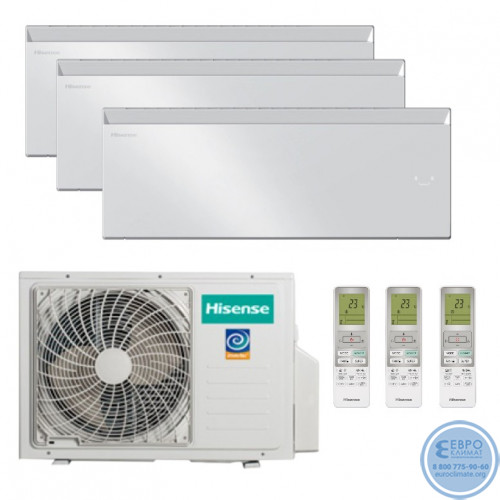Мульти сплит-система инверторная Hisense серия SENSATION CARBON MULTI Superior DC Inverter 3xAS-10UW4RWMQK00G/AMW3-24U4RJC (20м+20м+20м)