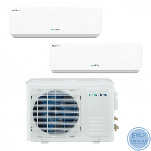 Мульти сплит-система инверторная Ecoclima серия Multi Nova Inverter 2хCMWM-CH09/AA-4R2/CM2-CH18/4R2 (25м+25м)