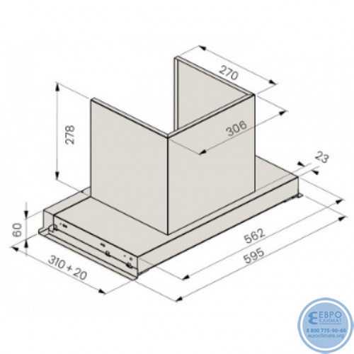 Настенная вытяжка SAVO dCH-65 inox RST 90 см для системы VILPE-4