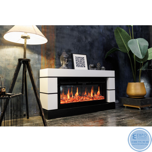Портал Modern 42 SFT белый с чёрным под очаг Royal Flame Vision 42, очаг Crystal 36, Очаг Royal Flame Crystal 40 RF, очаг 5D Vart 40-3