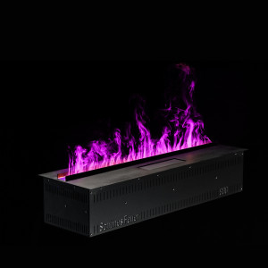 Электрический паровой очаг Schones Feuer 3D FireLine 800 RGB со стальной крышкой