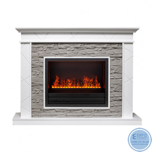 Электрический  очаг Schones Feuer 3D FireLine  HUGO 26 + Blue Effect Flame (с эффектом cинего пламени)-10