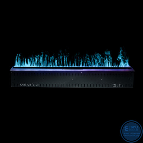Электрический паровой очаг Schones Feuer 3D FireLine 1200 RGB со стальной крышкой-4