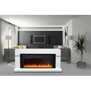 Портал Lindos 42 SFT белый   под очаг Royal Flame Vision 42, очаг Crystal 36, Очаг Royal Flame Crystal 40 RF, очаг 5D Vart 40