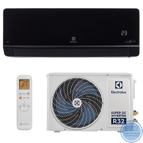 Настенный инверторный кондиционер Electrolux EACS/I-18HIX-BLACK/N8 серия Onix Black DC-7