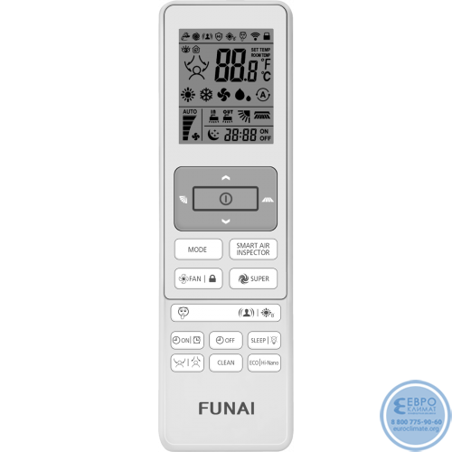 Настенный инверторный кондиционер Funai RAC-I-EU25HP.D01 серия EMPEROR UP Smart Eye FULL DC Inverter UPGRADE 2025-4