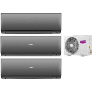 Мульти сплит-система инверторная Casarte серия Eletto 3xCAS25CX1/R3-B / 4U75CM1/R3 (25м+25м+25м)