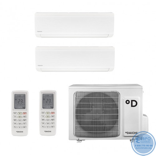 Мульти сплит-система инверторная Daichi серия ICE 2 x ICE50AVQS1R-1 / DF100A4MS1R1 (50м+50м)