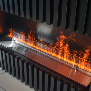 Электрический паровой очаг Schones Feuer 3D FireLine 1000 Pro со стальной крышкой