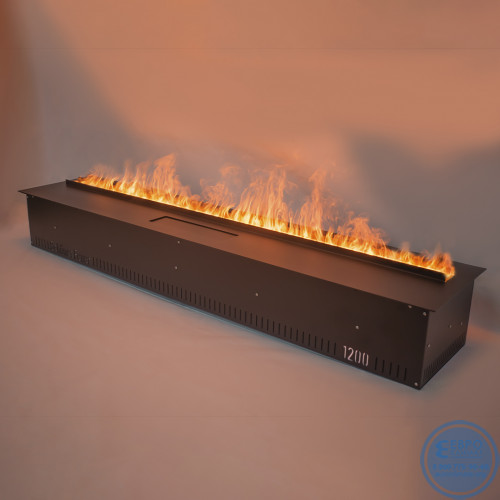 Электрический паровой очаг Schones Feuer 3D FireLine 1200 Pro со стальной крышкой и синей подсветкой-3