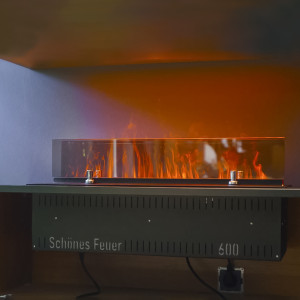 Электрический паровой очаг Schones Feuer 3D FireLine 600 Pro со стальной крышкой