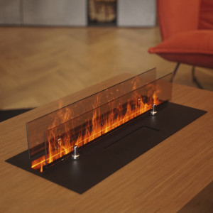 Электрический паровой очаг Schones Feuer 3D FireLine 600 Pro со стальной крышкой