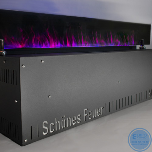 Электрический паровой очаг Schones Feuer 3D FireLine 3000 Blue (с эффектом cинего пламени)-2