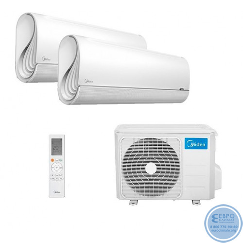 Мульти сплит-система Midea серия Breezeless 2 х MSFA2-09N8D6-I/M2OH-18HFN8-Q1 (25м+25м)