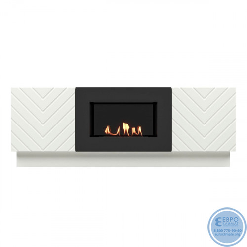 Тумба с биокамином Firelight BFP/P-1400V белая-4