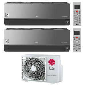 Мульти сплит-система инверторная LG серия Artcool Mirror 2xAC09BK.NSJR / MU3R19.U23 (25м+25м)