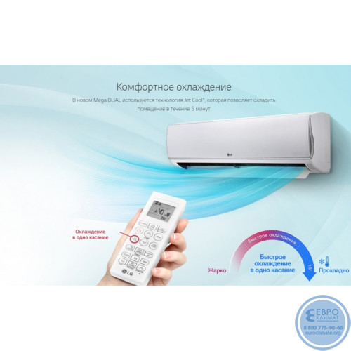 Настенный инверторный кондиционер LG P07SP2 серия Mega Dual Inverter-3