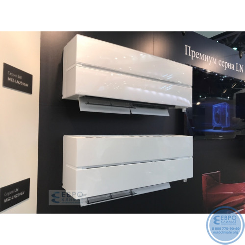 Настенный инверторный кондиционер Mitsubishi Electric MSZ-LN35VG2V-ER1/MUZ-LN35VG2-ER1 серия Premium Design Inverter (перламутровый белый)-3