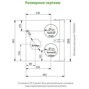 Приточно-вытяжная установка с рекуперацией тепла Enervent LTR-2